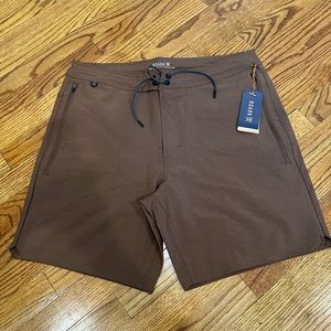 NWT Roark Layover Trail 2.0 Hybrid Shorts Red Brown Mens Size 34 NWT RS297